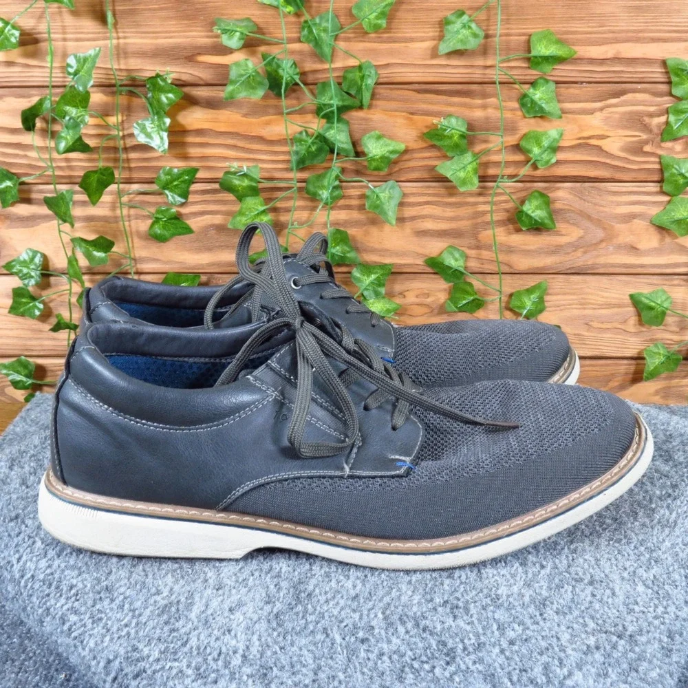 Nunn Bush Otto Mens Oxford Shoes Size 13 Wide Professional Comfort Gray‎ Textile